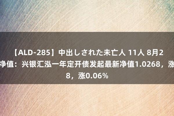 【ALD-285】中出しされた未亡人 11人 8月2日基金净值：兴银汇泓一年定开债发起最新净值1.0268，涨0.06%