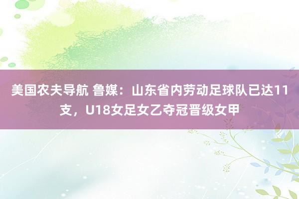 美国农夫导航 鲁媒：山东省内劳动足球队已达11支，U18女足女乙夺冠晋级女甲