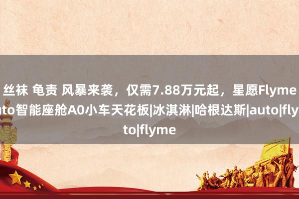 丝袜 龟责 风暴来袭，仅需7.88万元起，星愿Flyme Auto智能座舱A0小车天花板|冰淇淋|哈根达斯|auto|flyme